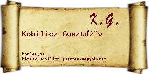 Kobilicz Gusztáv névjegykártya